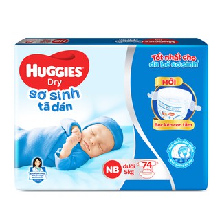 Tã Dán Huggies Dry Newborn NB58 (Dưới 5 kg)