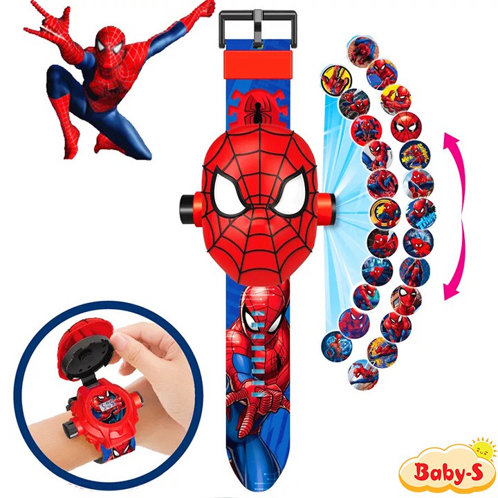 Đồng Hồ Đeo Tay 3D Hello Kitty, Spide Man, Siêu Nhân Cho Bé Xem Giờ