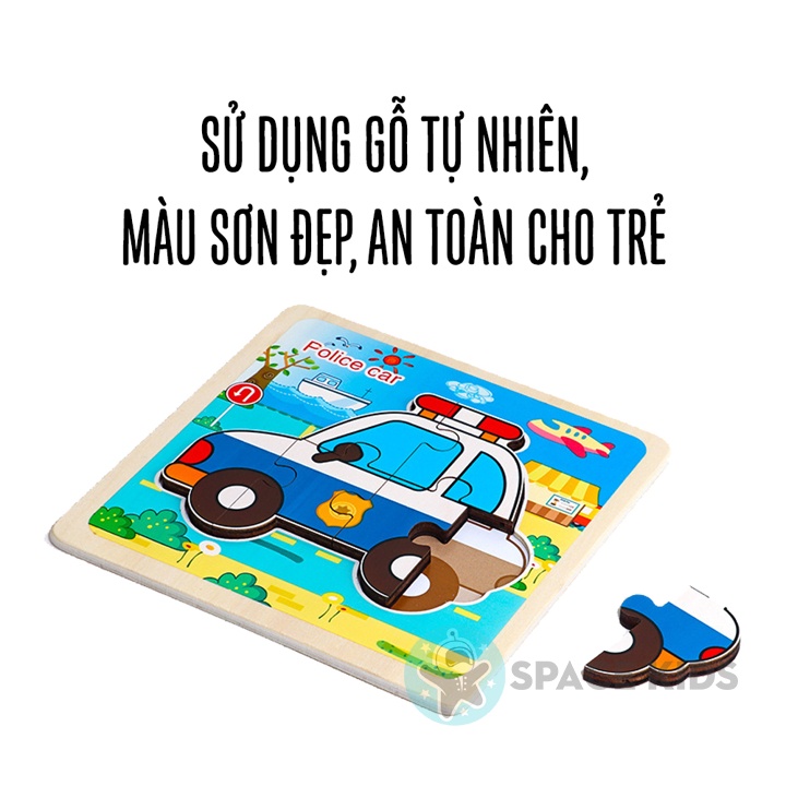 [Mã LIFETOYS1 giảm 30K đơn 99K] Đồ chơi Tranh ghép hình cho bé dạng 3D bằng gỗ Space Kids - Mã SK02