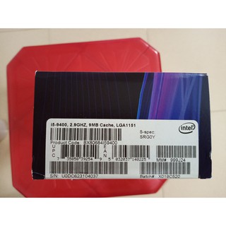 Bộ vi xử lý / CPU Intel Core i5-9400 (2.9GHz turbo up to 4.1GHz, 6 nhân 6 luồng, 9MB Cache, 65W)