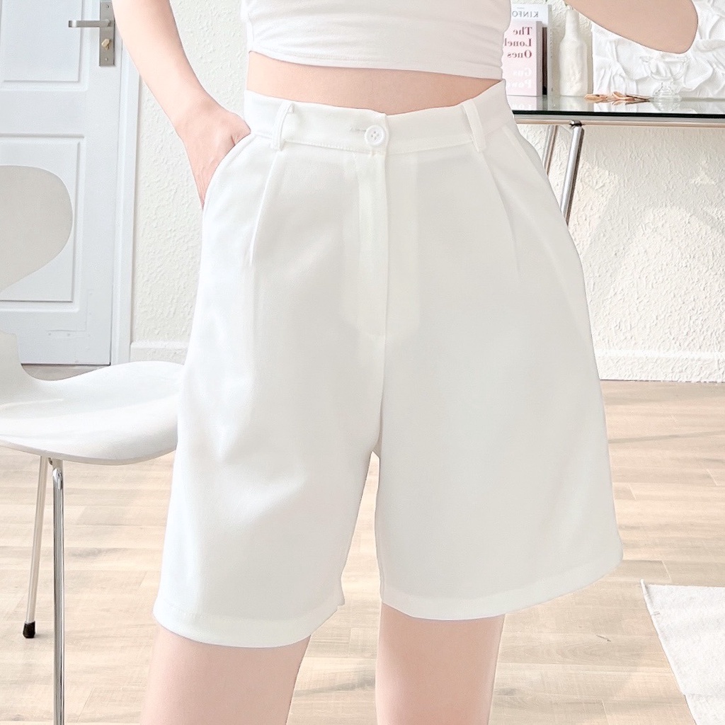 Quần short nữ lửng chất tuyết mưa ống rộng T18 STORE QD02
