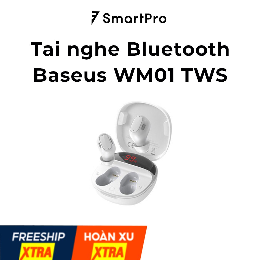 Baseus Encok WM01 TWS - Tai Nghe Nhét Tai Không Dây | Bluetooth 5.0, Chống Ồn, Chống Nước, Dùng Cho IOS Android