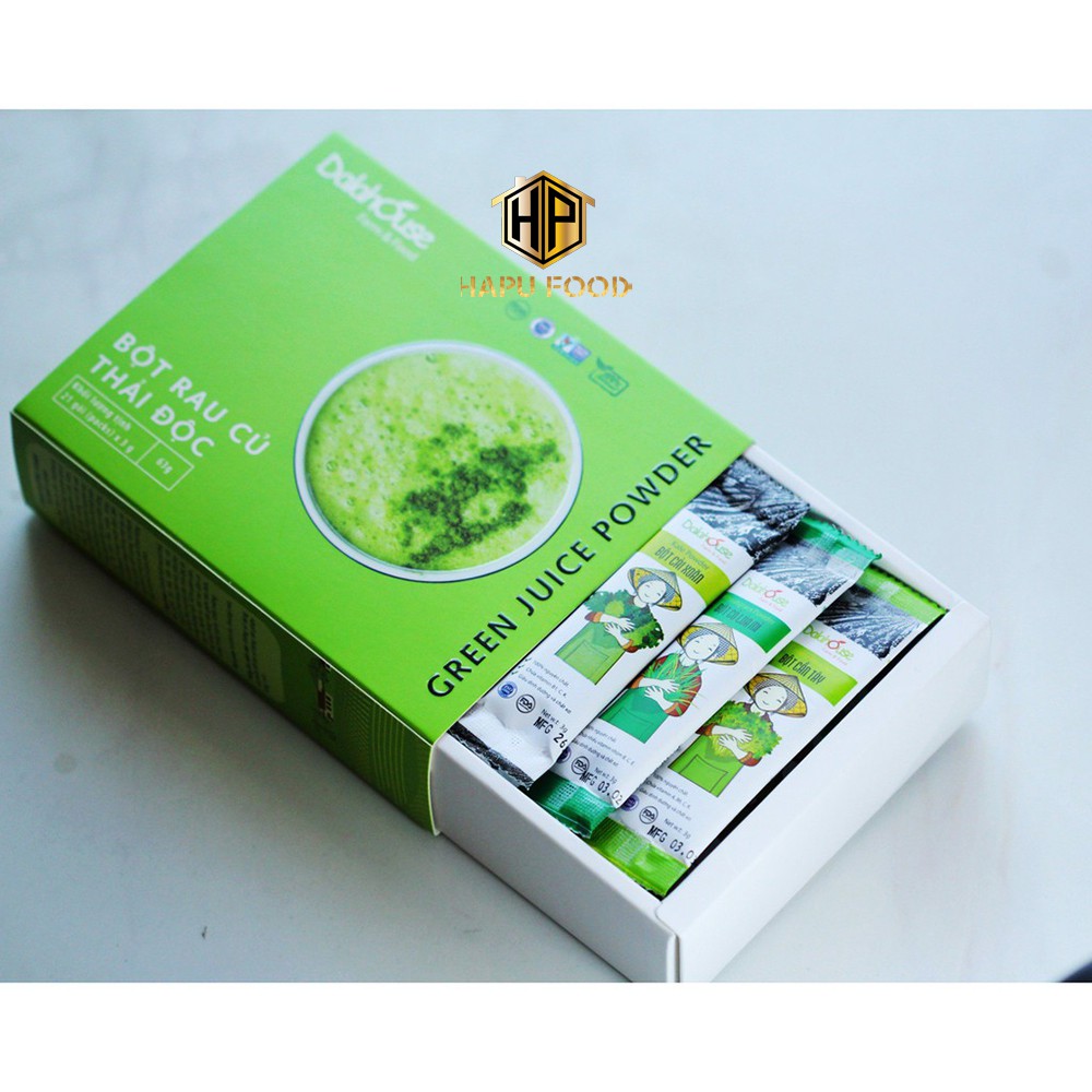 Bột rau củ thải độc Dalahouse Hộp 63g ( 21 gói x 3g ) - Detox giảm cân, thanh lọc cơ thể - Bolyfood