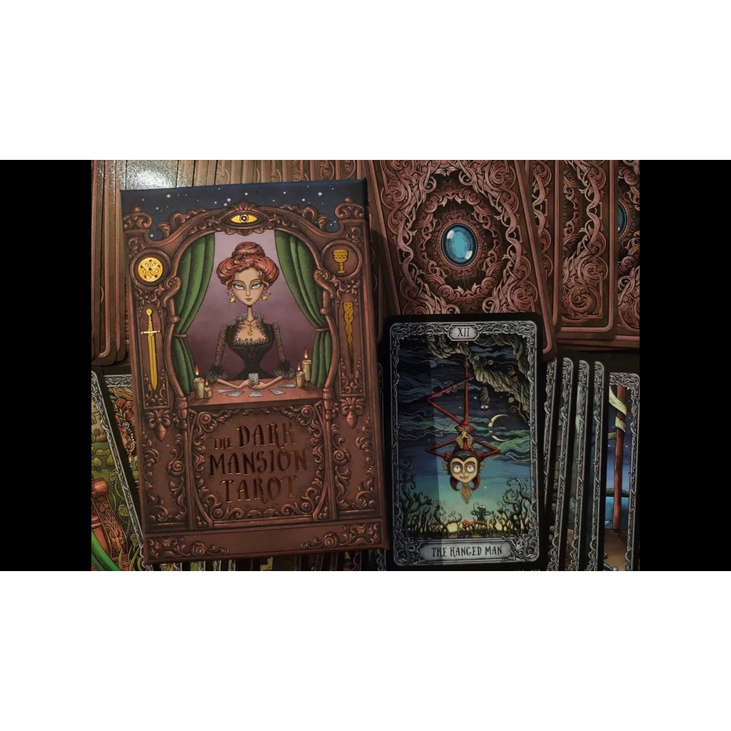 Bộ bài Dark Mansion Tarot Deck 4th Edition phiên bản Gold Brown
