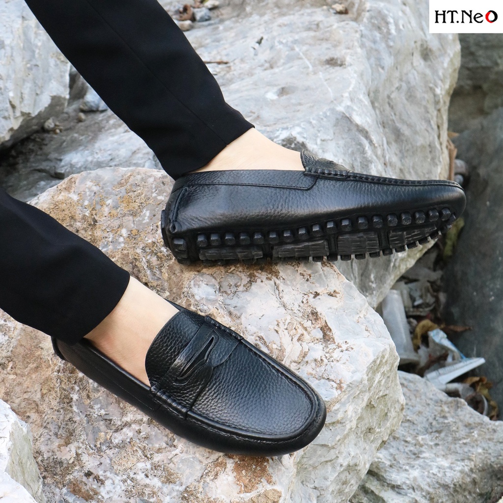 Giày mọi nam HT.NEO da bò nguyên miếng siêu siêu mềm hàng thời trang siêu đẹp đơn giản GM76