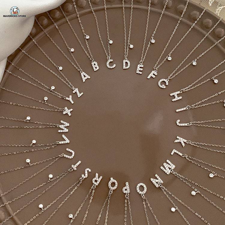 Vòng cổ hợp kim gắn hình 26 chữ cái alphabet bắt mắt