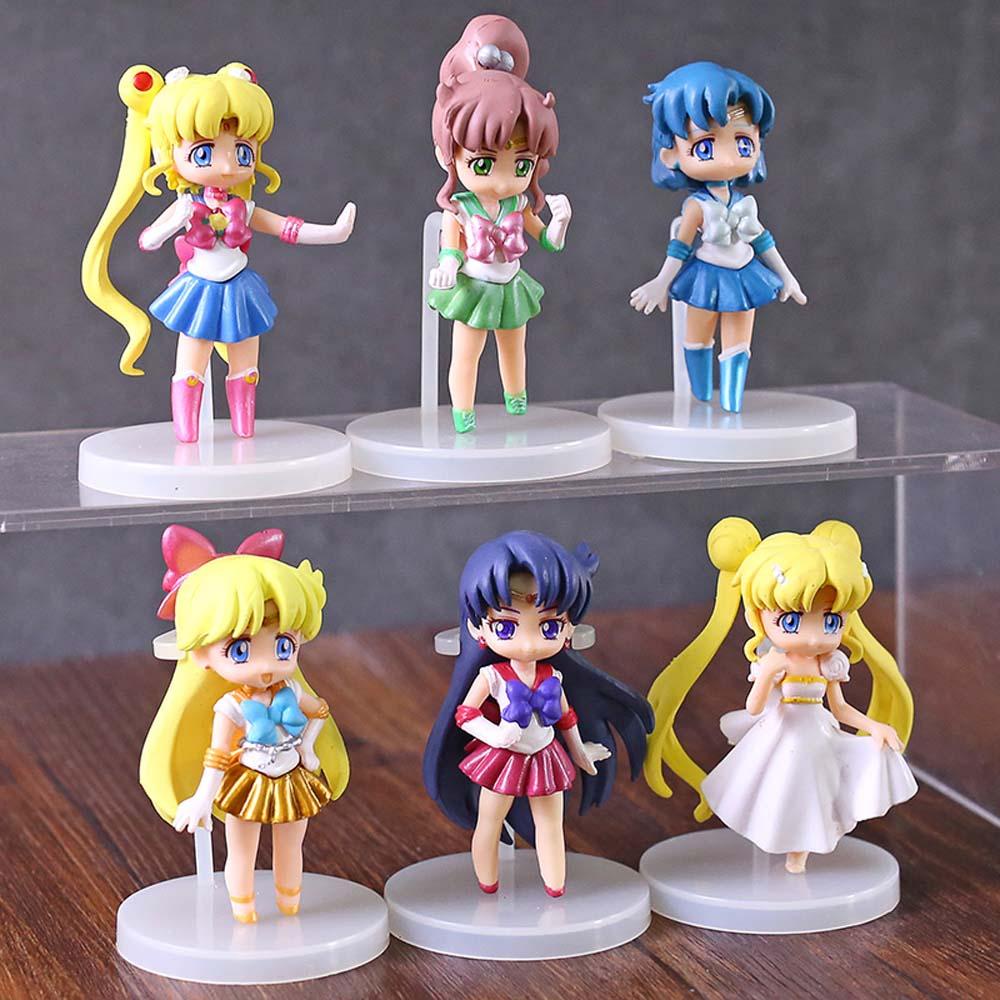 REBUY1 Sailor Moon Mô Hình Đồ Chơi Nhân Vật Thủy Thủ Mặt Trăng Tsukino Usagi Để Bàn Trang Trí
