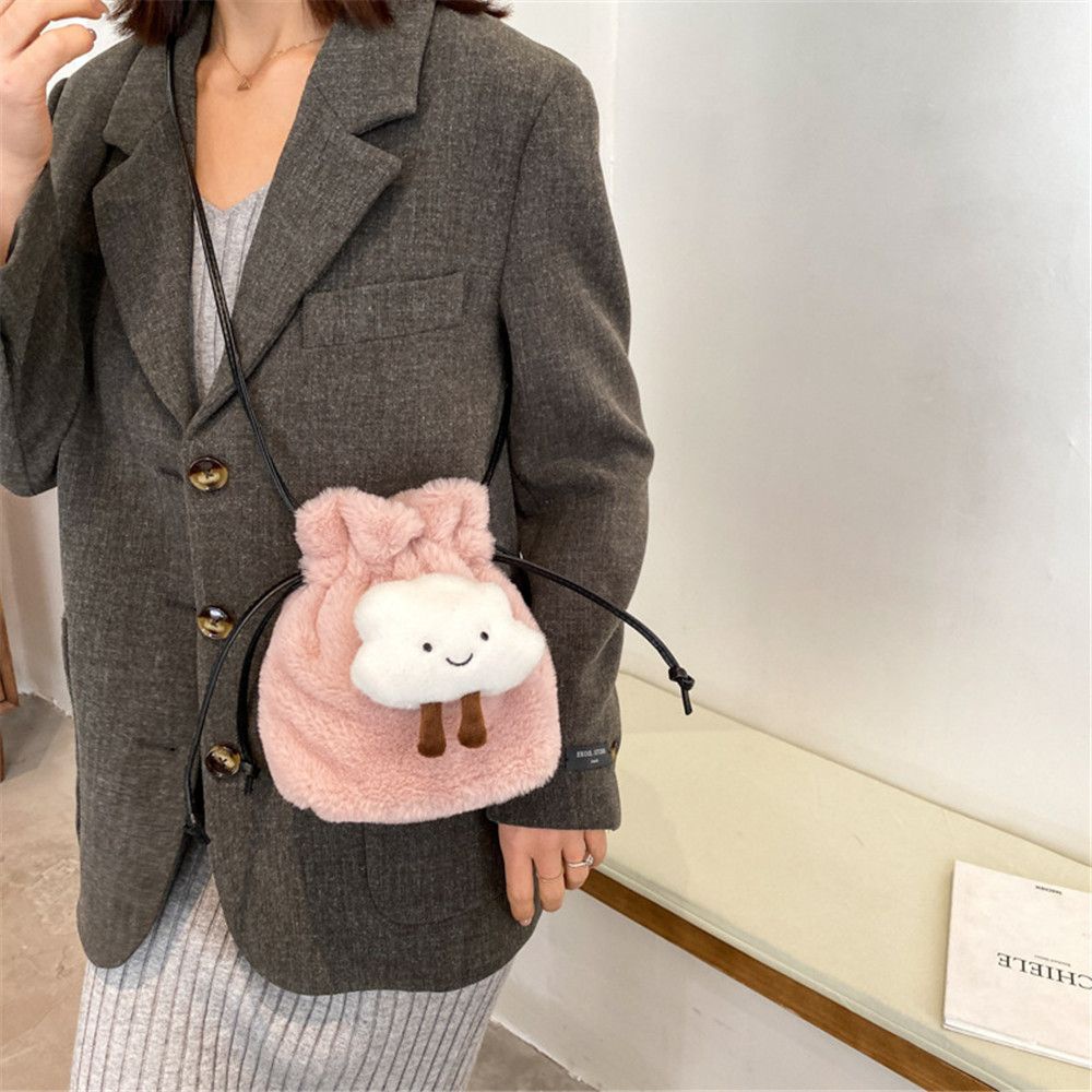 Túi đeo chéo dây rút mini hình đám mây dễ thương MIHAN1