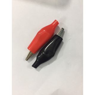 Kẹp cá sấu (dài 60mm) đỏ + đen