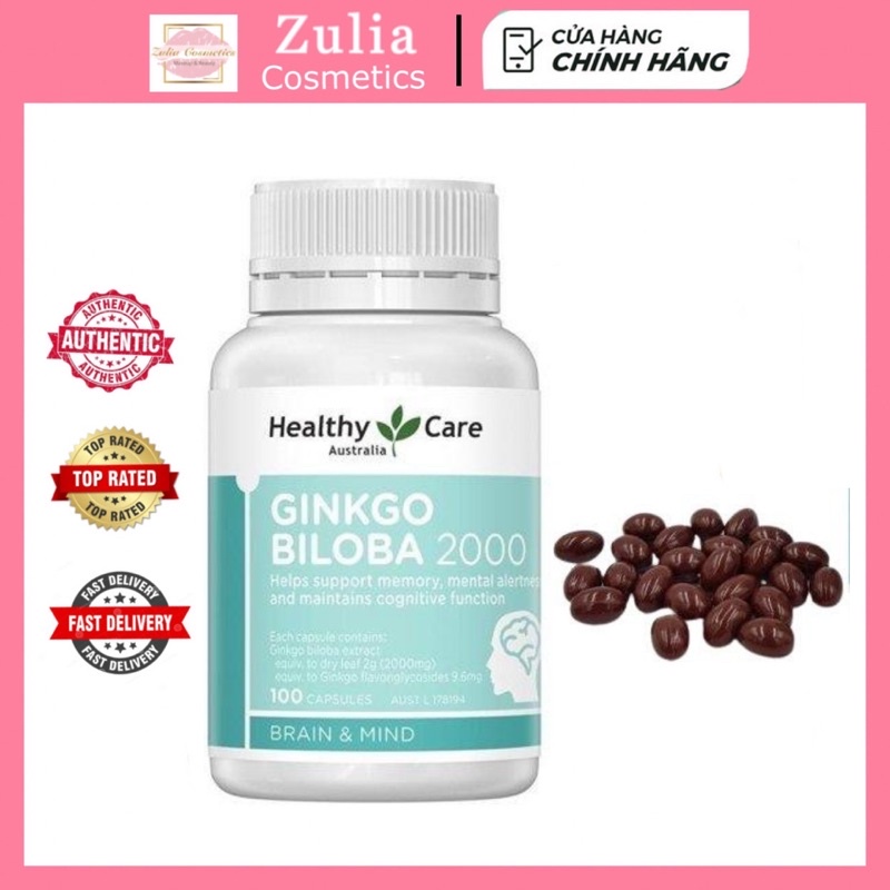 [FREE SHIP] Viên Uống Bổ Não Ginkgo Biloga Úc 100 Viên