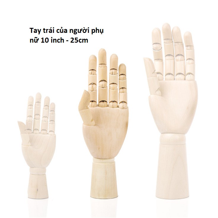 Bàn tay gỗ mô hình mỹ thuật, thiết kế, hội họa - Artists Wooden Hand