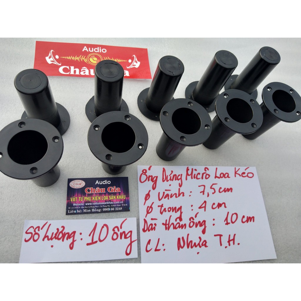 Ống đựng Micro loa kéo 10 cái Audio Châu Gia