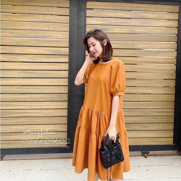 Váy bầu công sở hàng cao cấp - đầm bẩu 3 tầng