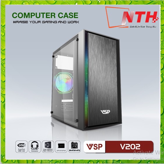 Case VSP V202 (Chuẩn mATX) - Nắp Hông Trong Suốt