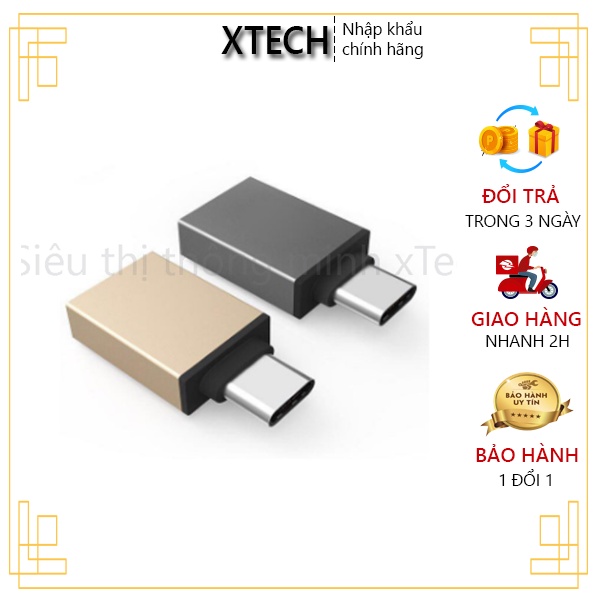 Đầu chuyển đổi Type C sang USB 3.0 - OTG - Hợp kim cao cấp