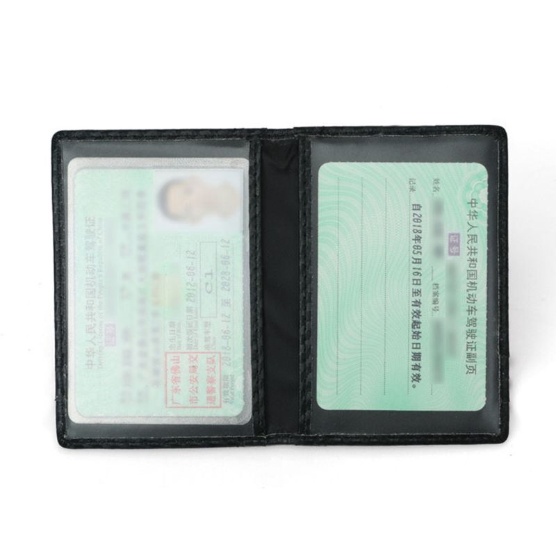BST❀Men Slim PU Leather Credit Card Driver License Holder Cards Case Pocket Wallet Organizer