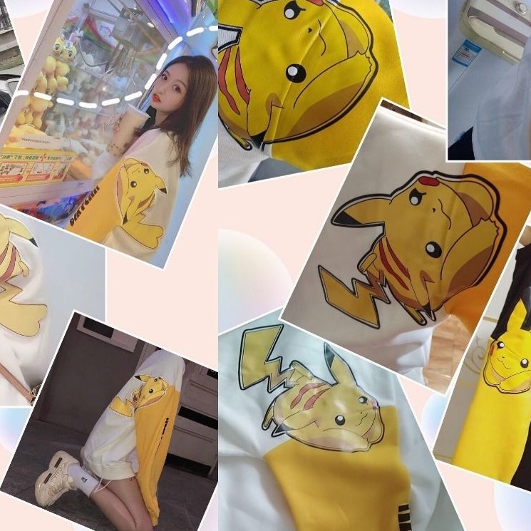 Pokemon pikachu print long sleeve Sweatshirts INS Korean style loose women casual clothes | BigBuy360 - bigbuy360.vn