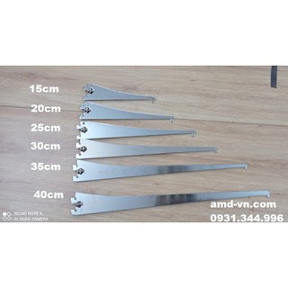 TAY ĐỠ GIÁ KỆ QUẦN ÁO GẮN THANH RAY LÁ AMD-M10-LR từ 15-40cm