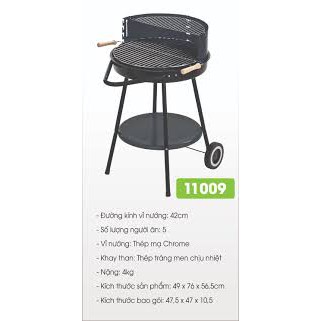 Bếp nướng than hoa ngoài trời CK602 có bánh xe đẩy