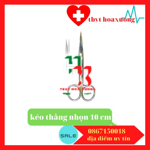 [ Hàng Cao Cấp ] Kéo Y  Tế - Kéo Cắt Chỉ Thẳng Nhọn 10cm Độ Sắc Cao