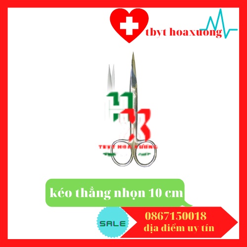 [ Hàng Cao Cấp ] Kéo Y  Tế - Kéo Cắt Chỉ Thẳng Nhọn 10cm Độ Sắc Cao