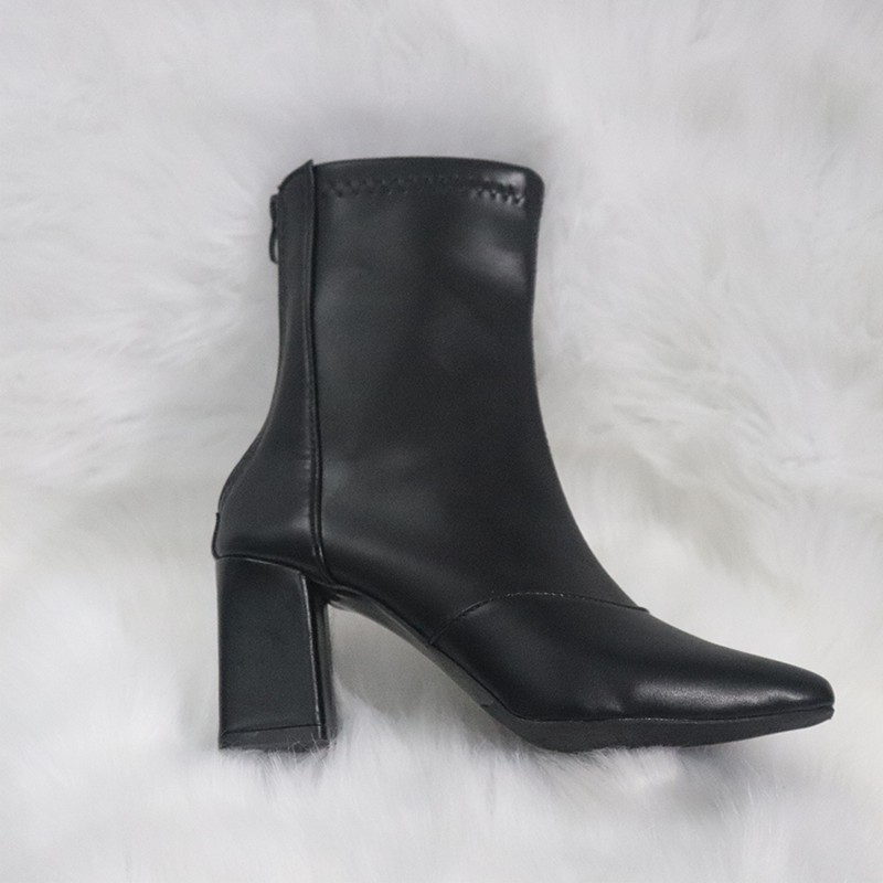 [ Kèm ảnh thật] Boot lửng mũi vuông ÔM CHÂN sành điệu GBN6901