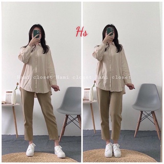 QUẦN BAGGY KAKI SẮN  unisex - QUẦN KAKI TÚI HỘP IN HÌNH GẤU CUTE