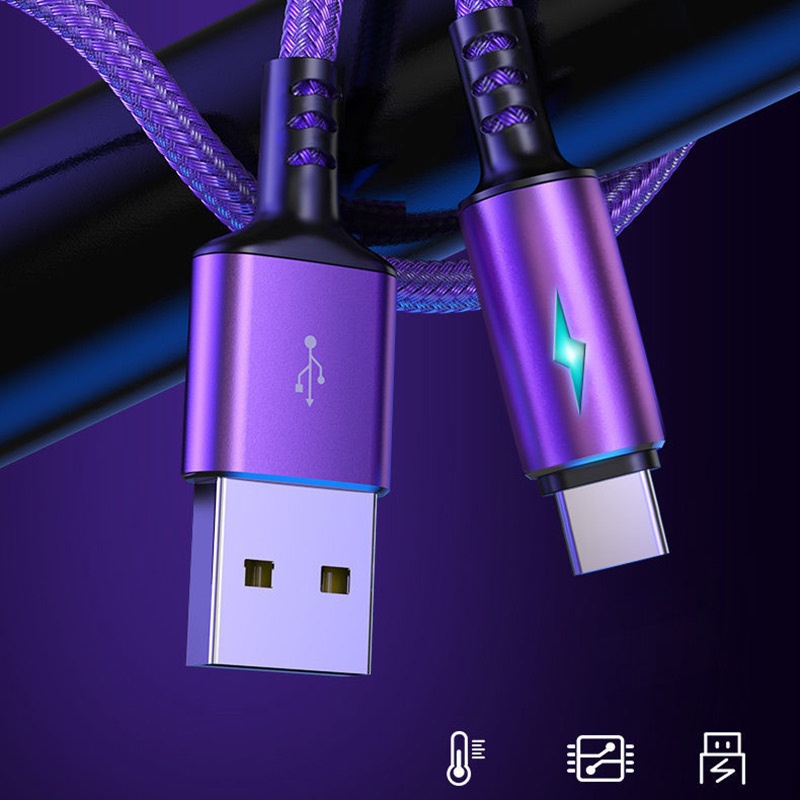 Cáp Sạc Nhanh Dây Dù Dài 1.2M Cổng Micro USB / 5A Cho Điện Thoại Android