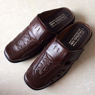 Dép bít đầu da bò cao cấp mùa hè Trường Hải TH164