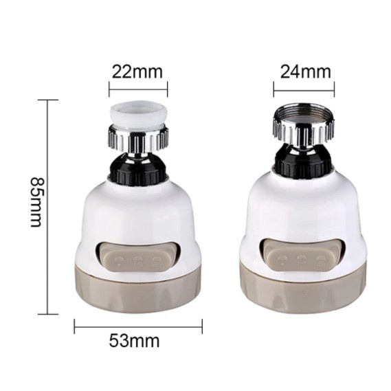 Đầu vòi nước xoay 360 độ tiết kiệm nước thiết kế tiện dụng