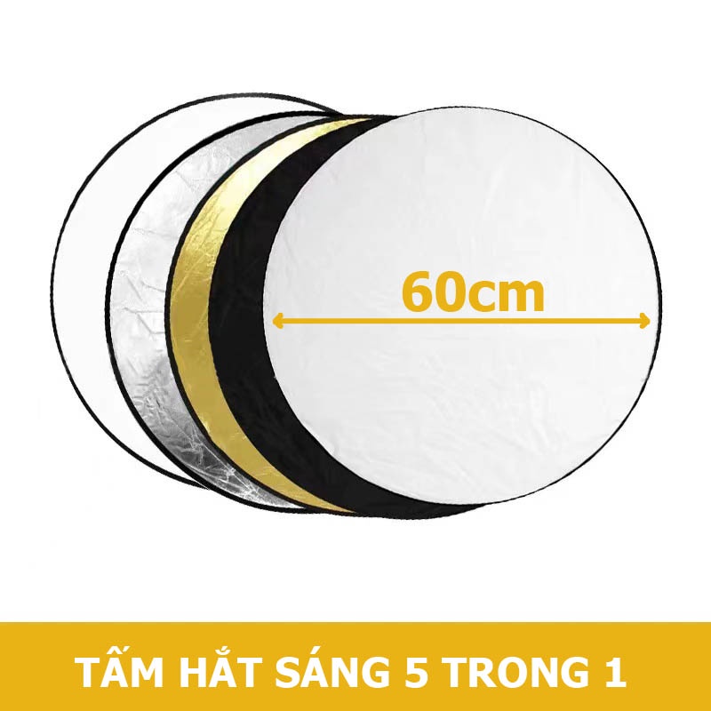 [Phụ Kiện Chụp Ảnh] Tấm hắt sáng 5 trong 1 nhiều kích thước (30cm - 60cm - 80cm - 110cm)