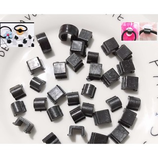 20-100 cái-T15- khóa dây làm đế dán patch cho cột tóc hỗn hợp size 8-14mm