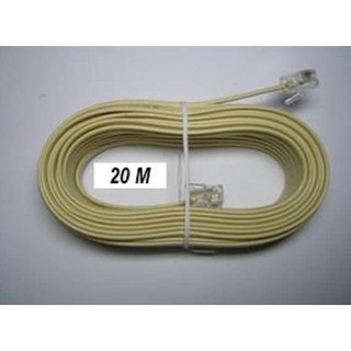 Dây Cáp Điện Thoại 20m + Jack Rj 11 / Điện Thoại 20m + Jek Rj11