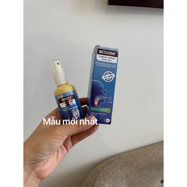 Xịt miệng và họng Betadine Hàn Quốc