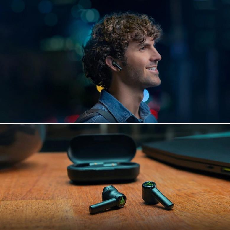 Tai Nghe Bluetooth 5.0 Razer Hammerhead True Wireless Fullbox - Bản Không APP