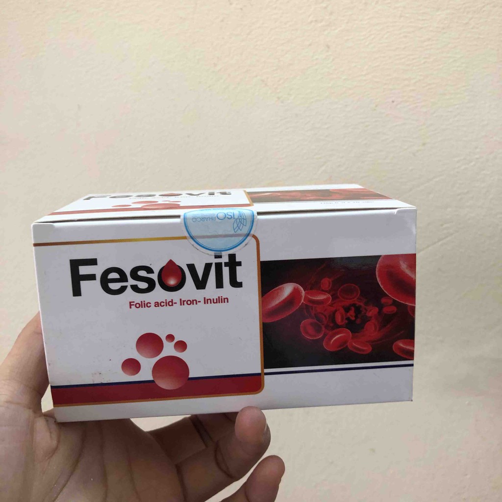 Fesovit – Hỗ trợ bổ sung sắt, ngăn ngừa thiếu máu cho bà bầu và người thiếu máu (60 viên)