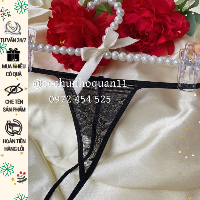 CK061 quần lót lọt khe ren đen - quần chíp sexy - cochunhochuyensi