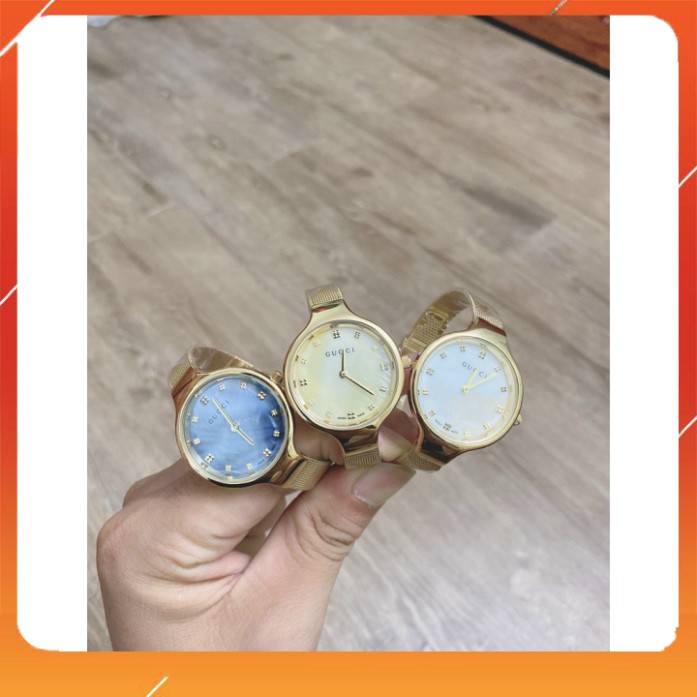 Đồng hồ nữ GUCCI dây hợp kim thiết kế dây mành chuẩn trend thời trang thời thượng, chống nước, bảo hành 12 tháng