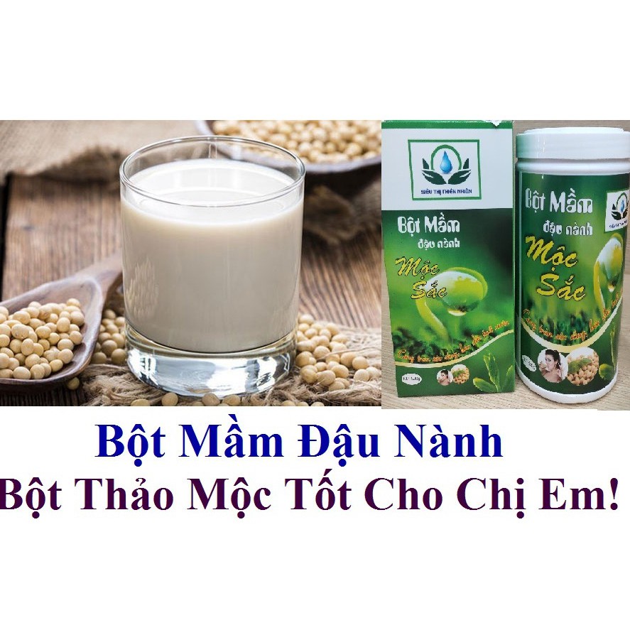 Bột Mầm Đậu Nành Mộc Sắc - Trà thảo mộc tốt cho nội tiết tố nữ, vòng 1 căng tròn - Liên Hoa shop