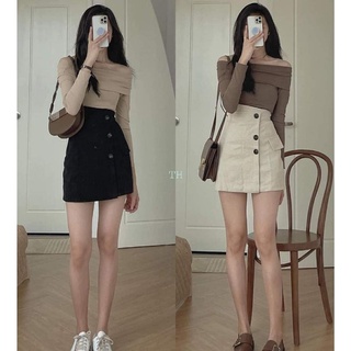 Chân váy chữ A vạt chéo
