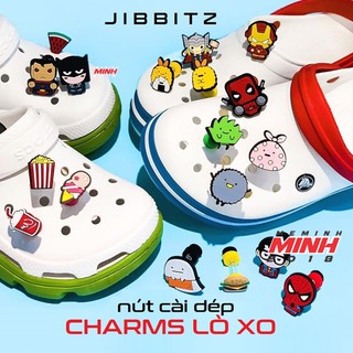 Nút cài dép Sticker Jibbitz Charm 3D LÒ XO cho sục bít đầu Crocs Duet Crocband Baya Bayaband