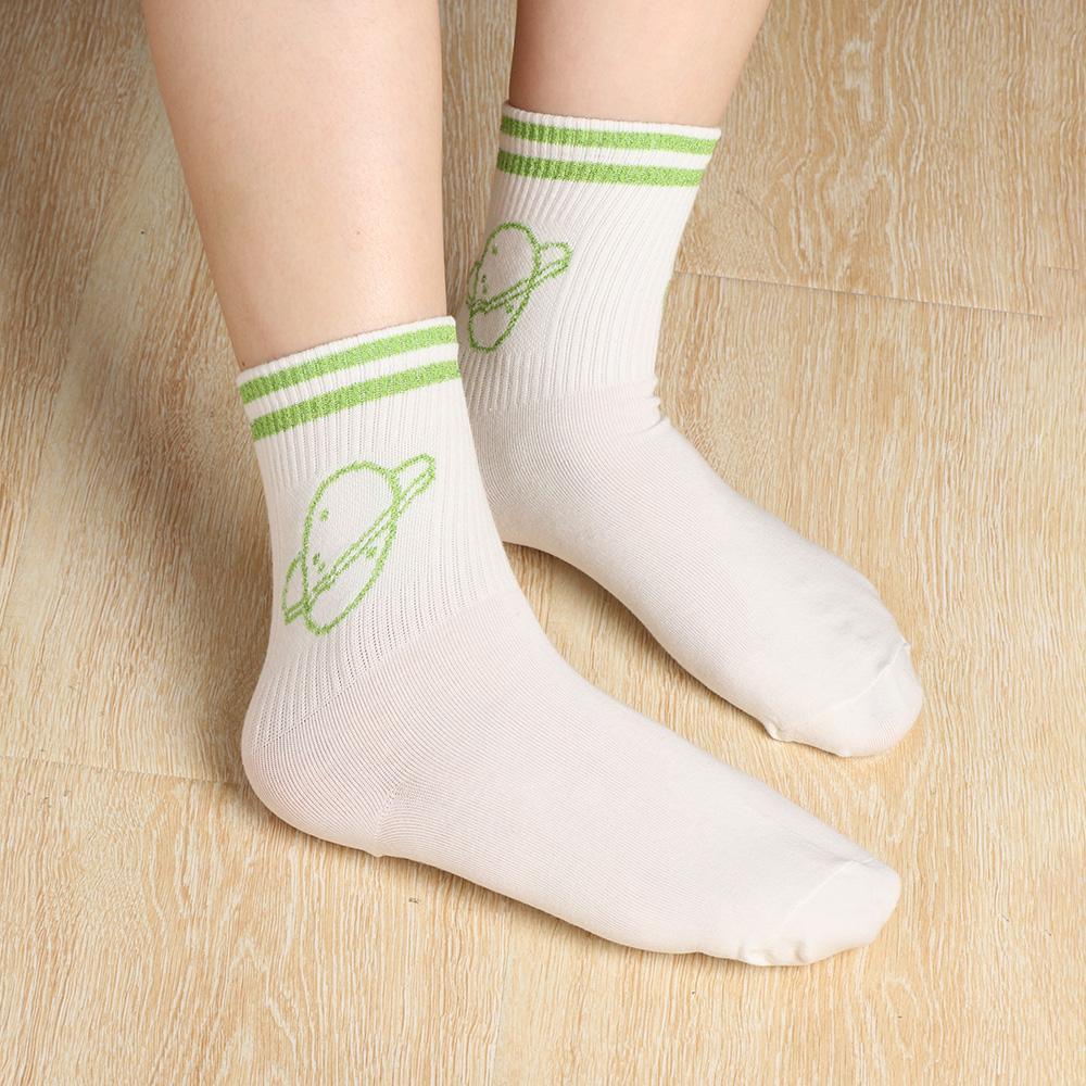 Vớ Cotton Dày Dặn Thoáng Khí In Chữ Happy