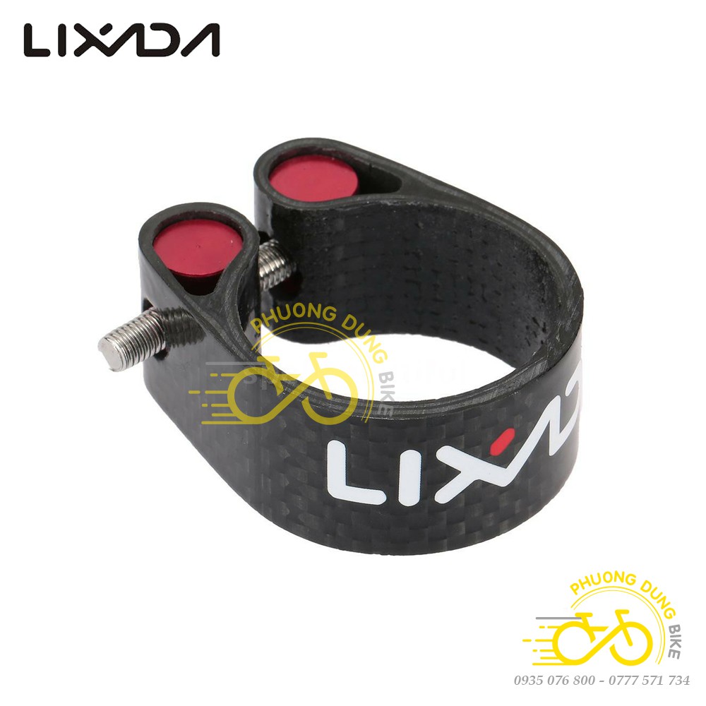 Khóa chốt yên Carbon bắt ốc xe đạp LIXADA 34.9mm