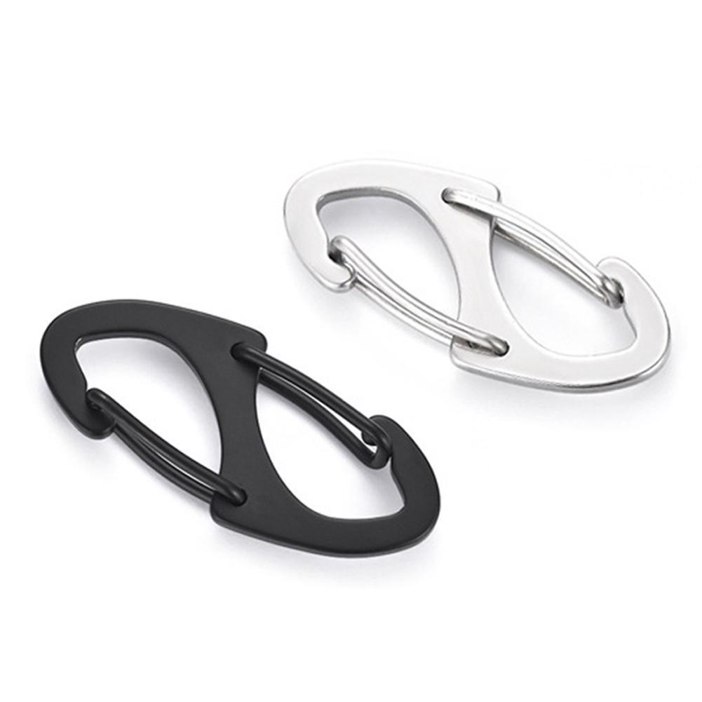 1 Móc Khóa Carabiner Hình Số 8 Bằng Thép Không Gỉ Đa Năng L6R1