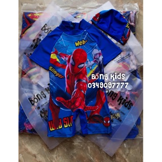 Đồ Bơi Bé Trai Spider Man Kèm Mũ