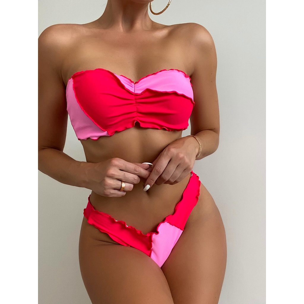 Bộ bikini hở vai màu sắc nổi bật cho nữ LG59 | WebRaoVat - webraovat.net.vn