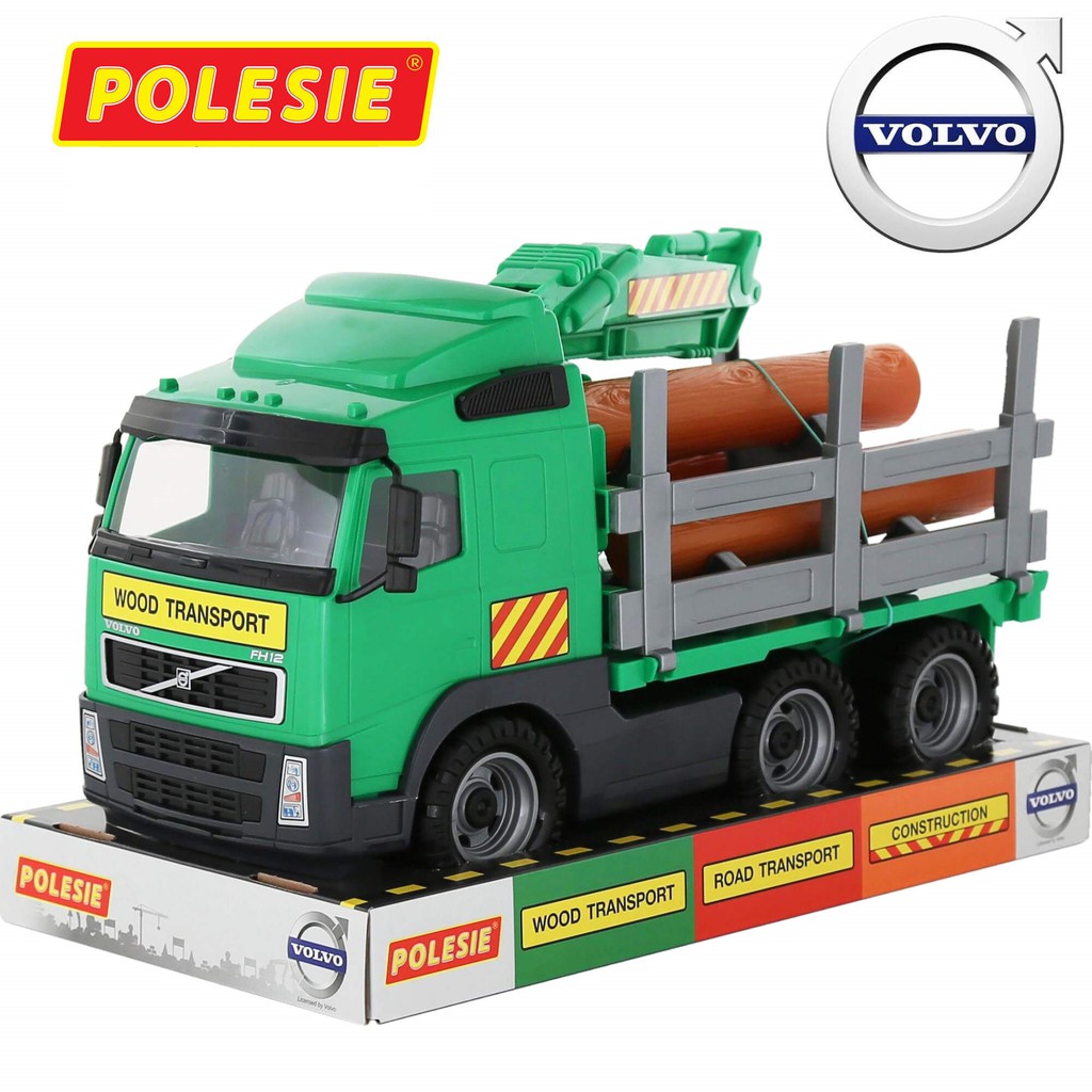 Xe Ô tô Cần Cẩu Chở Gỗ Volvo , Đồ Chơi Trẻ Em Nhập Khẩu Châu Âu Chính Hãng POLESIE 58331