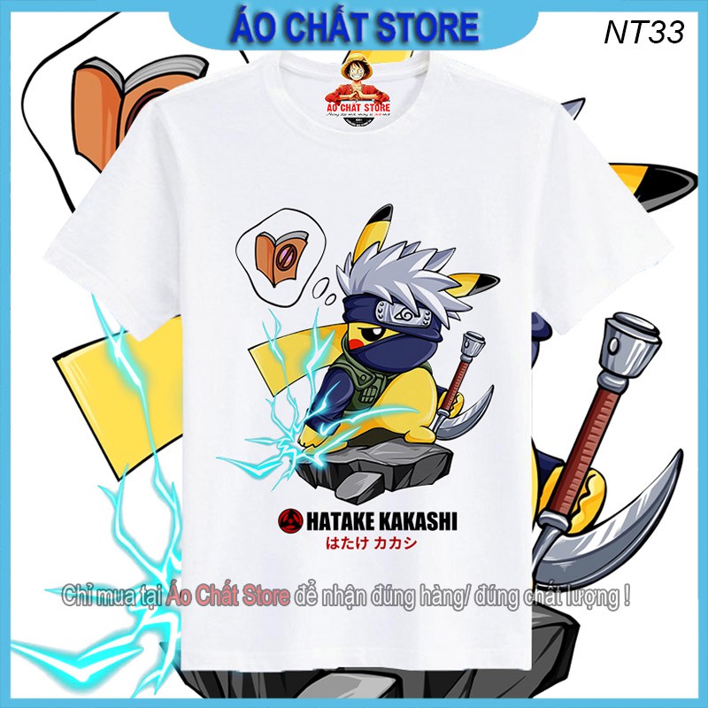 BST Áo Kakashi Thư Pháp Cực Đẹp | Áo Thun Naruto Kakashi Đẹp NT04 | Áo Chất Store
