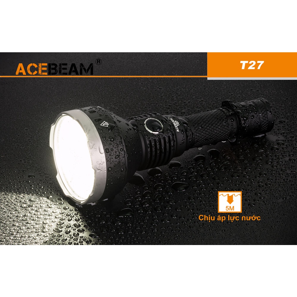 Đèn pin chiếu xa ACEBEAM T27 độ sáng 2500 lm  xa 1180m LED CREE XHP35 sạc USB-C pin sạc 21700 (kèm theo) Đèn &amp; Đèn Pin