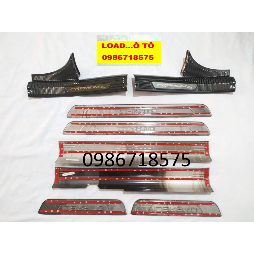 Ốp Bậc Cửa, Nẹp Bước Chân KIA K3 2023-2022 Mẫu Carbon Cao Cấp